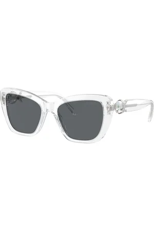 Swarovski Okulary przeciwsłoneczne, Kształt kwadratowy, SK6018, Białe