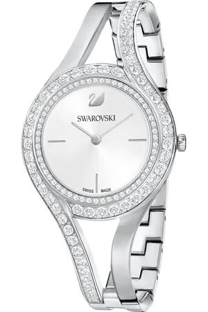 Swarovski Zegarek Eternal, Swiss Made, Bransoleta z kryształami, W odcieniu srebra, Stal szlachetna
