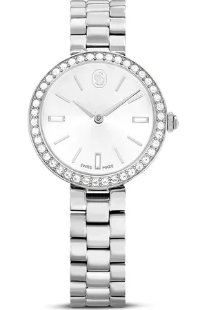 Swarovski Zegarek Certa, Swiss Made, Metalowa bransoleta, W odcieniu srebra, Stal szlachetna