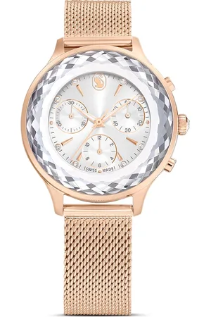 Swarovski Zegarek Nova Chrono, Swiss Made, Metalowa bransoleta, W odcieniu różowego złota, Powłoka w odcieniu różowego złota