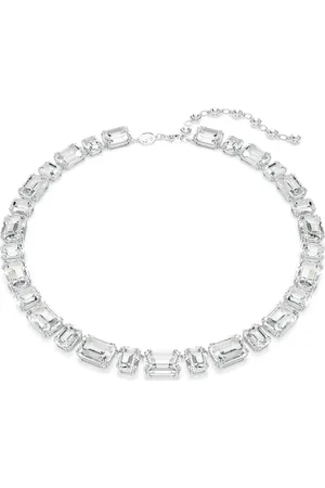 Swarovski Naszyjnik Tennis Millenia, Szlif ośmiokątny, , Powłoka z rodu