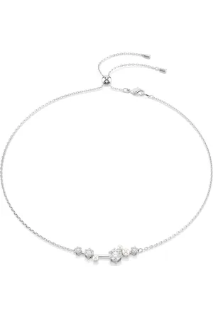 Swarovski Naszyjnik Constella, Kryształowa perła, Szlify okrągłe, , Powłoka z rodu