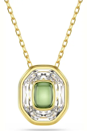 Swarovski Wisiorek Chroma, Szlif ośmiokątny, , Powłoka w odcieniu złota