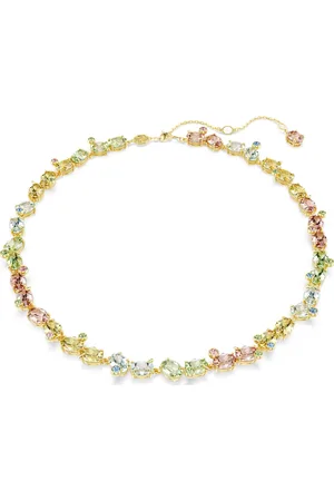 Swarovski Naszyjnik Tennis Gema, Szlify różnorodne, , Powłoka w odcieniu złota