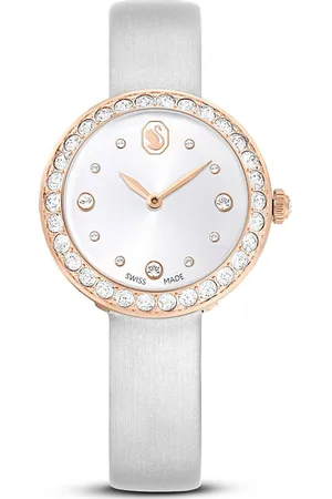 Swarovski Zegarek Matrix Tennis, Swiss Made, Skórzany pasek, , Powłoka w odcieniu różowego złota