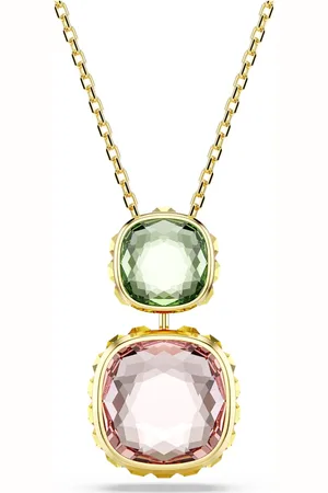 Swarovski Wisiorek Chroma, Szlif poduszkowy, , Powłoka w odcieniu złota
