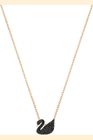 Swarovski Wisiorek Swan, Łabędź, Mały, , Powłoka w odcieniu różowego złota