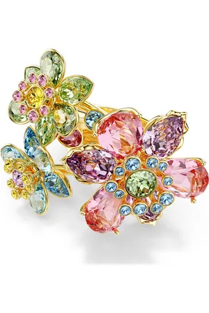 Swarovski Pierścionek Idyllia, Szlify różnorodne, Kwiat, , Powłoka w odcieniu złota