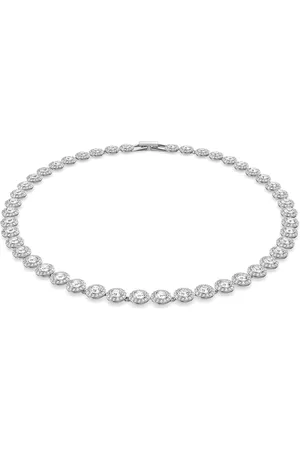 Swarovski Naszyjnik Tennis Una Angelic, Szlif okrągły, Średni, , Powłoka z rodu