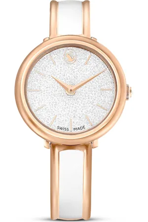 Swarovski Zegarek Crystalline Bangle, Swiss Made, Metalowa bransoleta, , Powłoka w odcieniu różowego złota