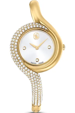 Swarovski Zegarek Dextera Asymmetric, Swiss Made, Metalowa bransoleta, W odcieniu złota, Powłoka w odcieniu złota