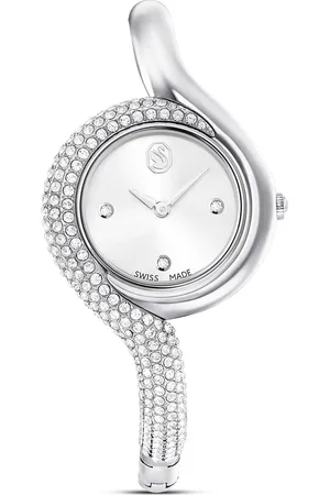 Swarovski Zegarek Dextera Asymmetric, Swiss Made, Metalowa bransoleta, W odcieniu srebra, Stal szlachetna