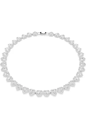 Swarovski Naszyjnik Tennis Ariana Grande x , Szlify różnorodne, Serce, , Powłoka z rodu