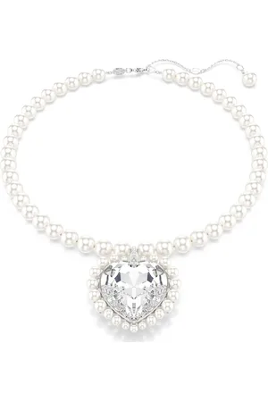 Swarovski Naszyjnik Ariana Grande x , Kryształowa perła, Szlif w kształcie serca, Serce, , Powłoka z rodu