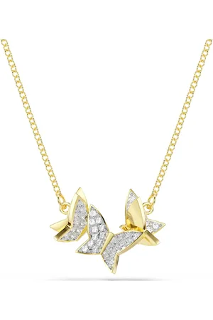 Swarovski Naszyjnik Idyllia Lilia, Motyl, , Powłoka w odcieniu złota