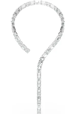 Swarovski Naszyjnik Tennis Millenia, Szlif ośmiokątny, , Powłoka z rodu