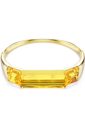 Swarovski Bransoletka typu bangle Lucent, Żółta, Powłoka w odcieniu złota