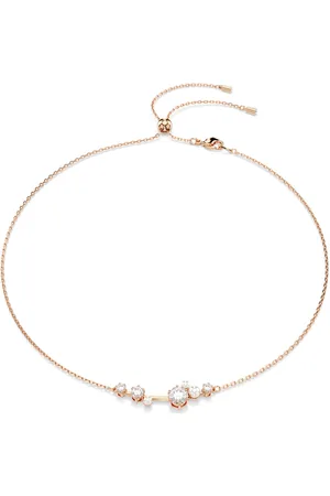 Swarovski Naszyjnik Constella, Kryształowa perła, Szlify okrągłe, , Powłoka w odcieniu różowego złota
