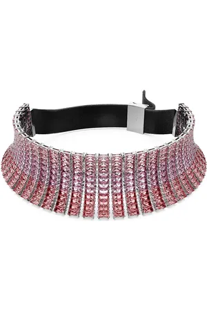 Swarovski Naszyjnik typu choker Matrix, Szlif schodkowy typu baguette, , Powłoka z rodu