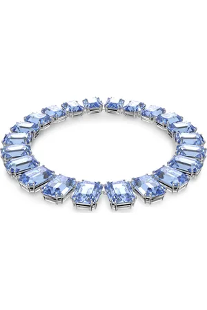 Swarovski Naszyjnik Tennis Millenia, Duże kryształy, Szlif ośmiokątny, , Powłoka z rodu