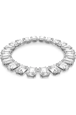 Swarovski Naszyjnik Tennis Millenia, Duże kryształy, Szlif ośmiokątny, , Powłoka z rodu