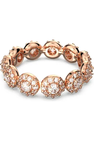 Swarovski Pierścionek Una Angelic, Szlif okrągły, , Powłoka w odcieniu różowego złota