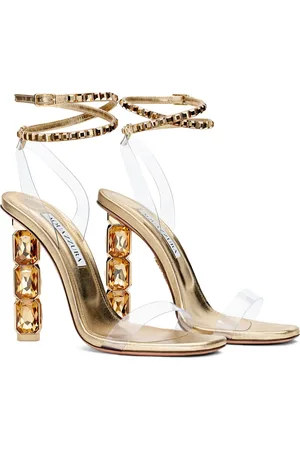 Swarovski Sandał AQUAZZURA Aura, W delikatnym odcieniu złota
