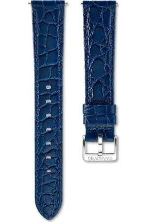 Swarovski Pasek do zegarka Octea Moon, Szerokość 16 mm (0,63 cala), Skórzany z przeszyciami, , Stal szlachetna