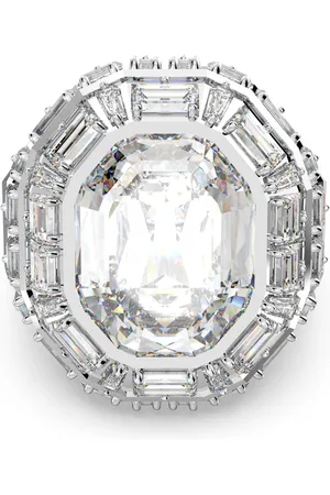 Swarovski Pierścionek koktajlowy Mesmera, Szlif ośmiokątny, , Wykończenie w odcieniu srebra