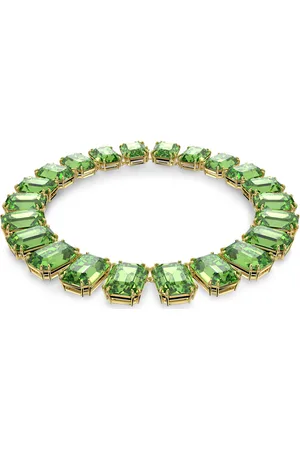 Swarovski Naszyjnik Tennis Millenia, Duże kryształy, Szlif ośmiokątny, , Powłoka w odcieniu złota