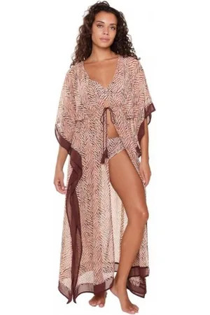LingaDore Sukienka plażowa Kimono 7206P-1 zebra print