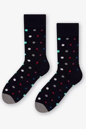 More Skarpety męskie Mix Dots 139-051 Ciemny Granat