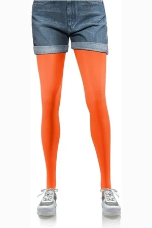 Sesto Senso Rajstopy Hiver 40 DEN orange neon