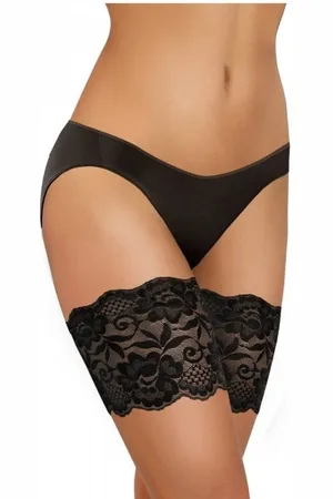 Sesto Senso Opaska na uda Thigh Bands koronka czarna