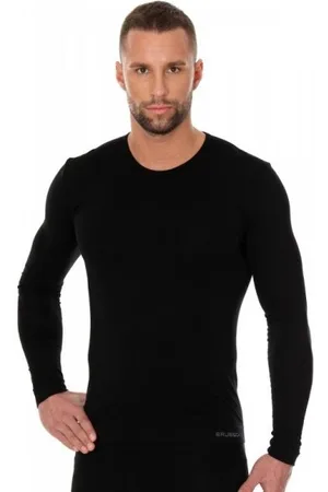 Brubeck Koszulka męska LS01120A czarna