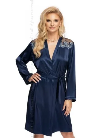 Irall Szlafrok damski Elodie Navy Blue