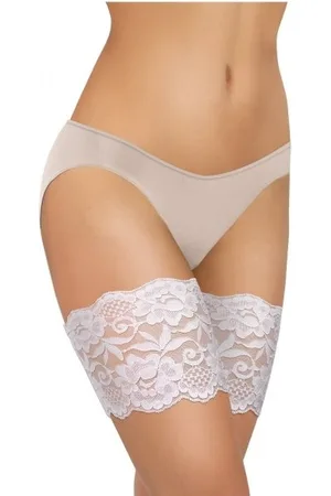 Sesto Senso Opaska na uda Thigh Bands koronka biała maxi