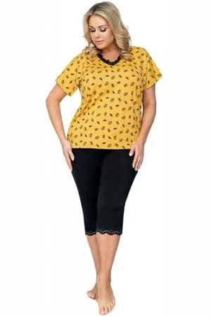 DONNA Piżama damska Size Plus Queen 3/4