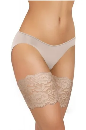 Sesto Senso Opaska na uda Thigh Bands koronka beżowa maxi