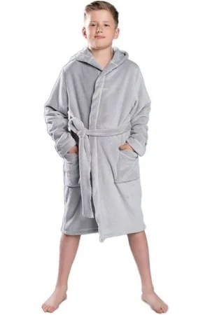 Italian Fashion Szlafrok chłopięcy Mimas szary