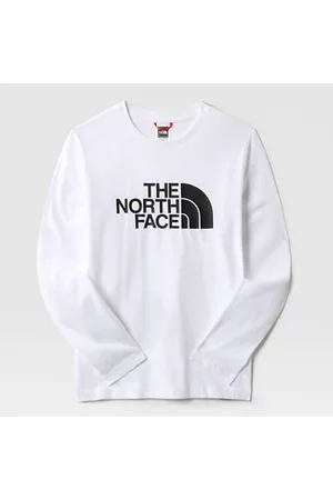 The North Face Kobieta T-shirty z Krótkimi Rękawami - The North Face Młodzieżowy T-shirt Z Długim Rękawem Easy Tnf White Rozmiar L
