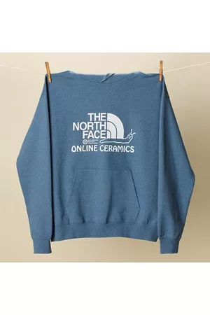 The North Face Mężczyzna Bluzy z Kapturem - The North Face Bluza Z Kapturem I Grafiką Tnf X Online Ceramics Blue Regrind Rozmiar L
