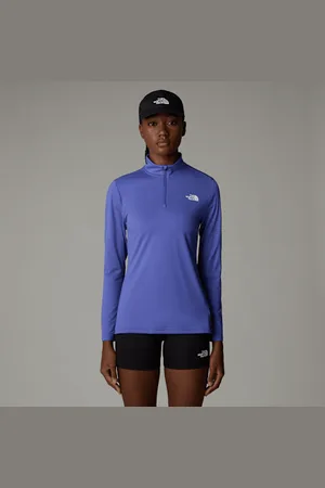 The North Face Damska Dopasowana Koszulka Z Długim Rękawem I Zamkiem O Długości 1/4 Flex Indigo Plum