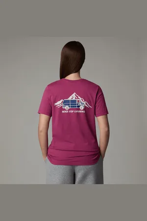 The North Face Damski T-shirt Z Grafiką Outdoor Cyber Berry