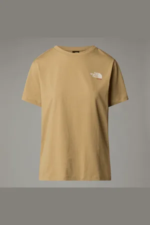 The North Face Damski T-shirt Germany Redbox Khaki Stone - Tnf - White Dune