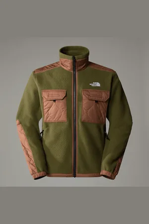 The North Face Męska Kurtka Polarowa Z Zamkiem Błyskawicznym Na Całej Długości Royal Arch Forest Olive-stone Brown-npf