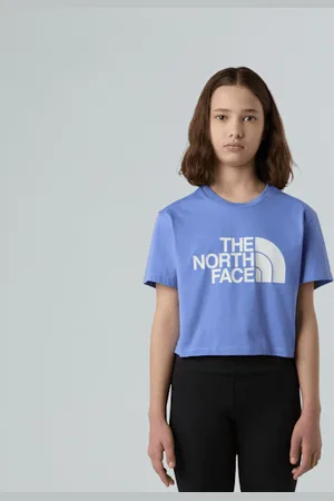The North Face Dziewczęcy T-shirt O Skróconym Kroju Easy Virtual Blue