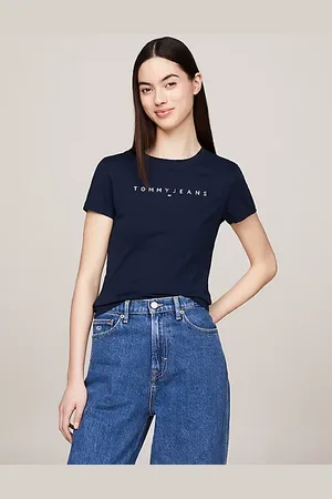 Tommy Hilfiger T-shirt o wąskim kroju z okrągłym dekoltem