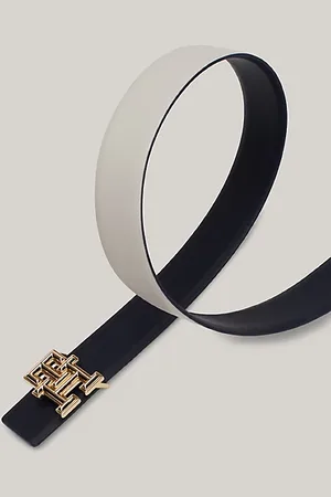 Tommy Hilfiger Dwustronny skórzany pasek z logo Hilfiger