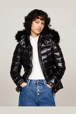 Tommy Hilfiger Kurtka puchowa z kapturem ze sztucznym futrem